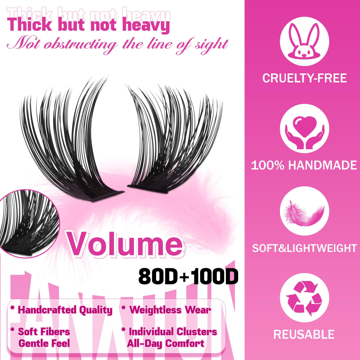 FANXITON professional lash brushes included in the kit