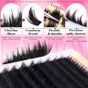 FANXITON Volume Lash Clusters 300D 10-18MM length options