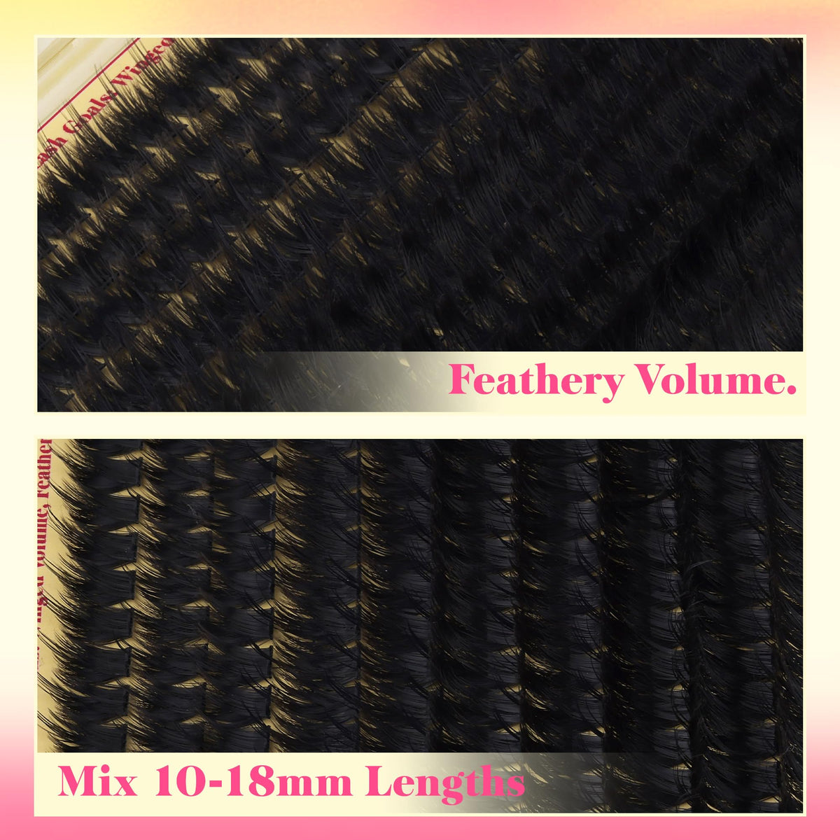 FANXITON Volume Lash Clusters 300D displayed with beauty accessories