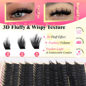 FANXITON Volume Lash Clusters showing spiky design