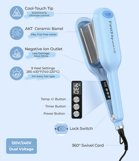 FARERY Hair Waver Deep Wave Crimper close-up of barrel
