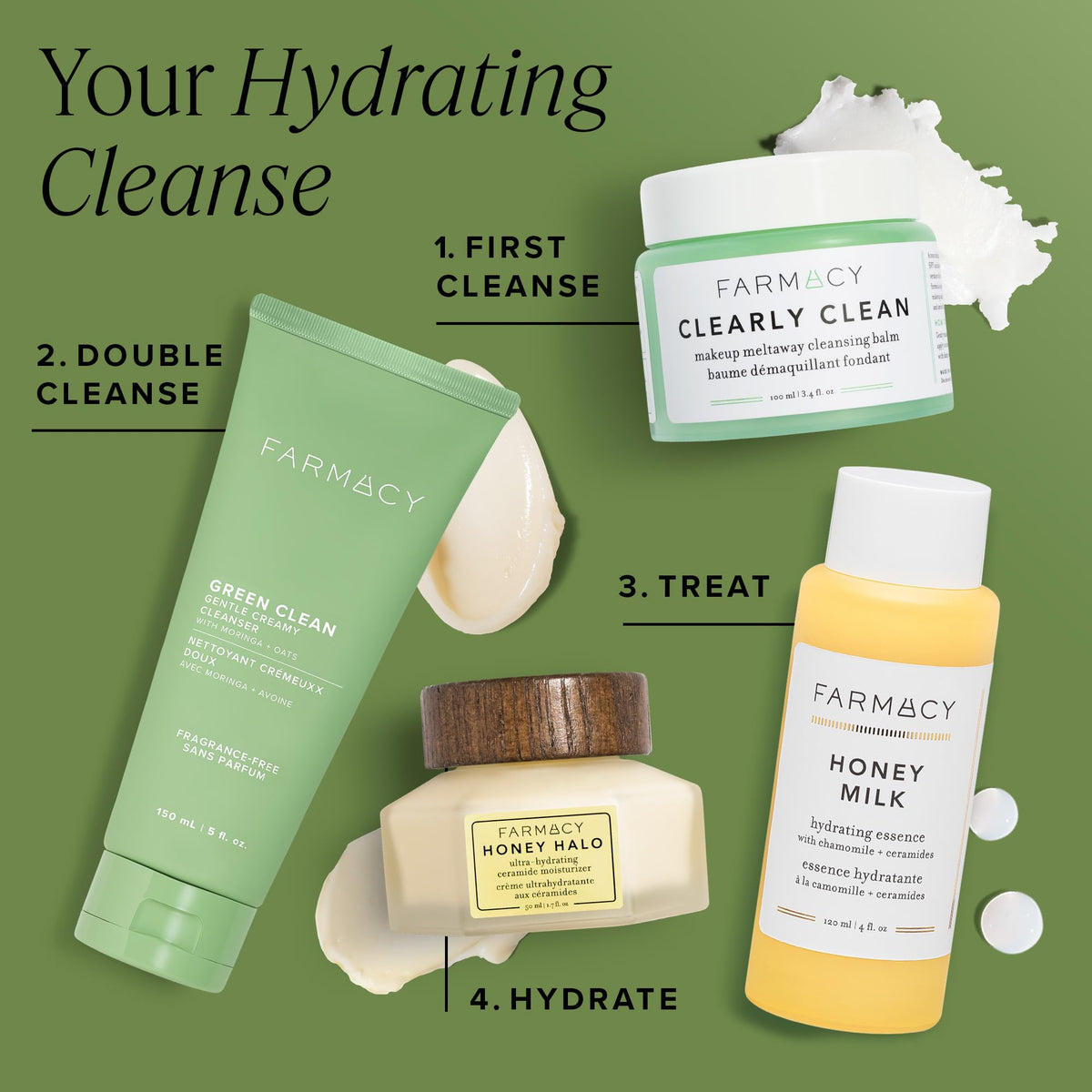 Farmacy Gentle Creamy Face Cleanser 150ml lifestyle scene
