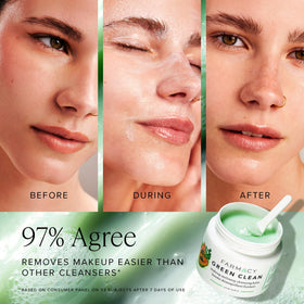Farmacy Green Clean Makeup Remover Balm packaging side view