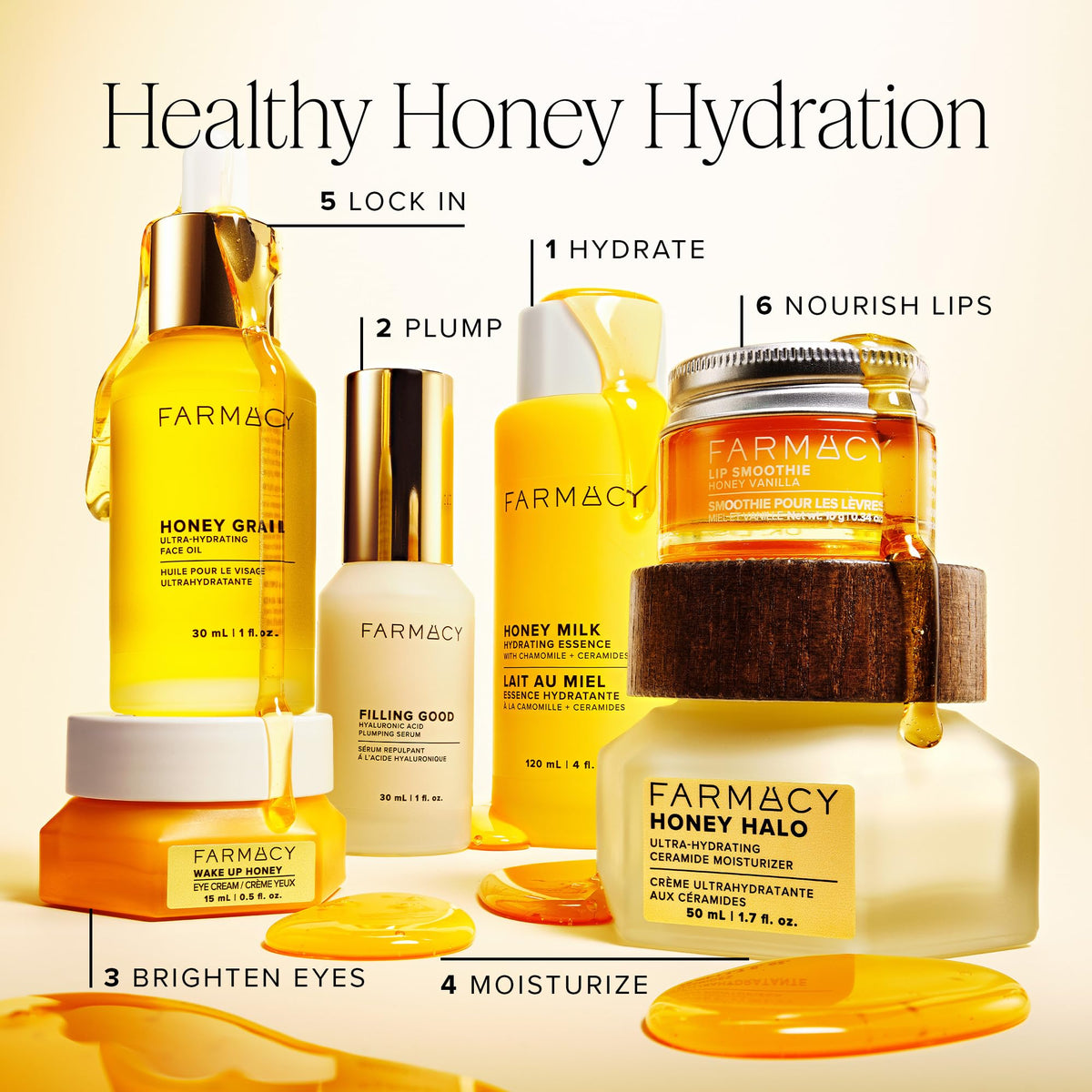 Farmacy Honey Milk Face Essence 50ml application on skin