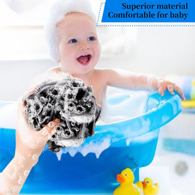 Farmoga Bath Loofah Sponge with bath soap creating lather