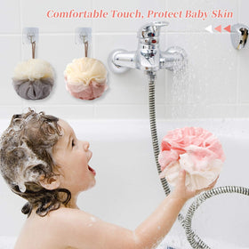 Farmoga Bath Loofah Sponge with body wash creating lather