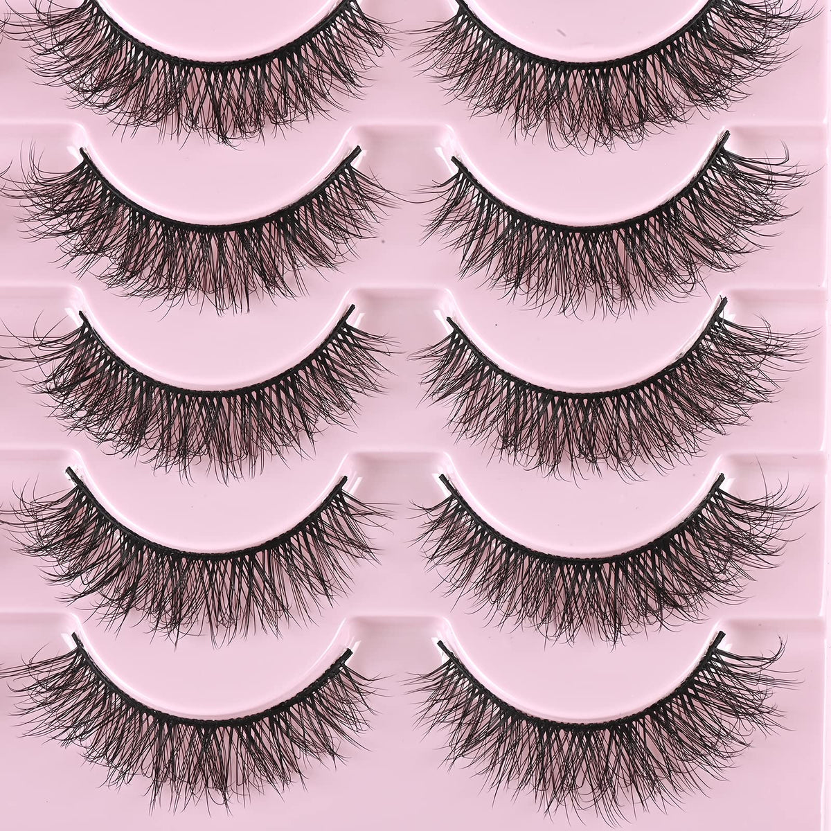 FARRED short eyelashes on a model for a natural look