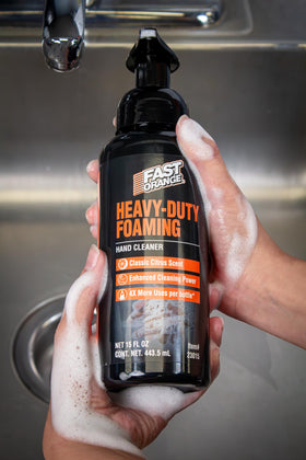 Fast Orange Heavy-Duty Foaming Hand Cleaner pump dispensing foam