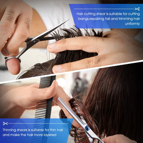 FATHABY hair cutting scissors in use on dry hair
