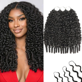 FATIAO Feather Crochet Human Hair 18 Inch 180g front view
