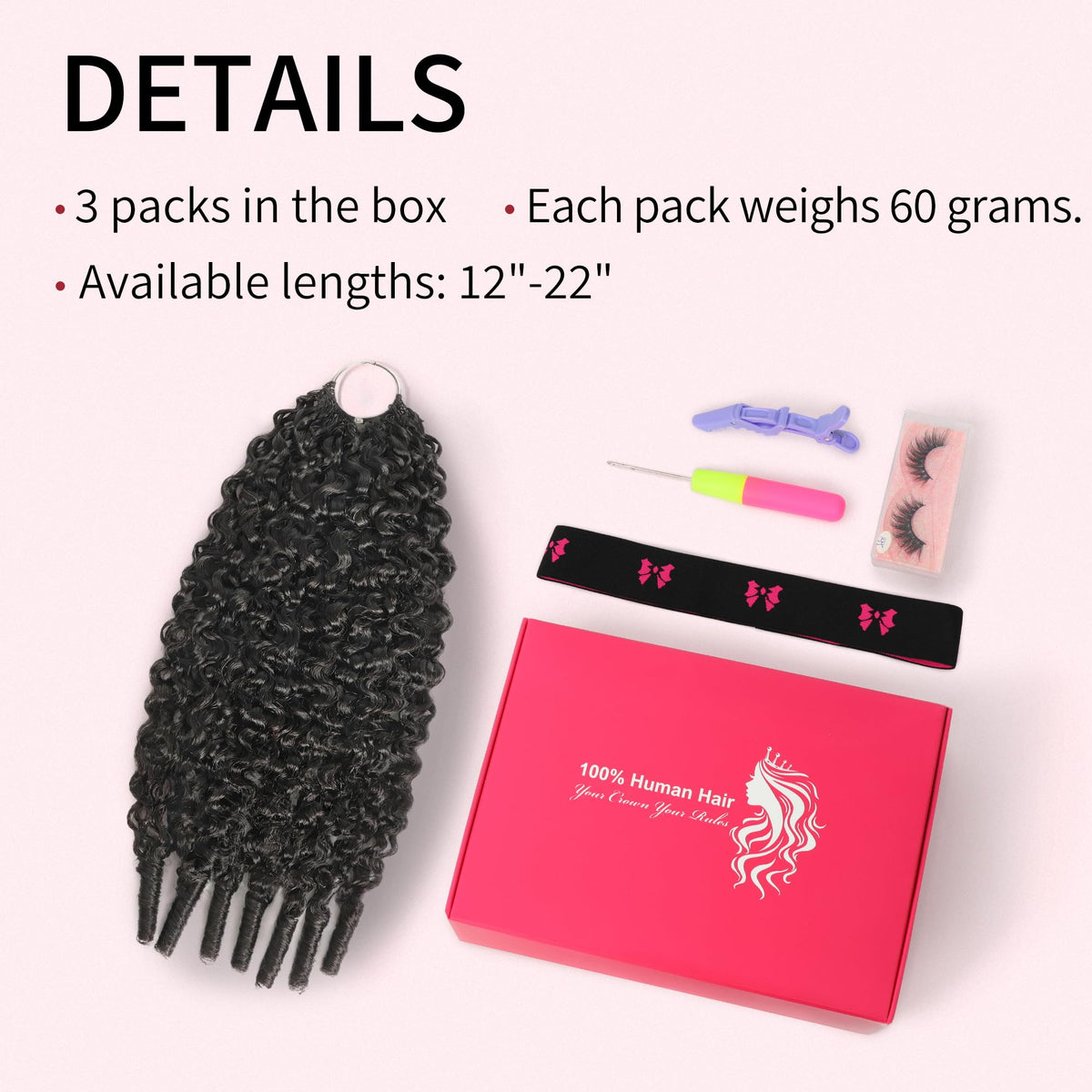FATIAO Feather Crochet Human Hair in a bohemian style