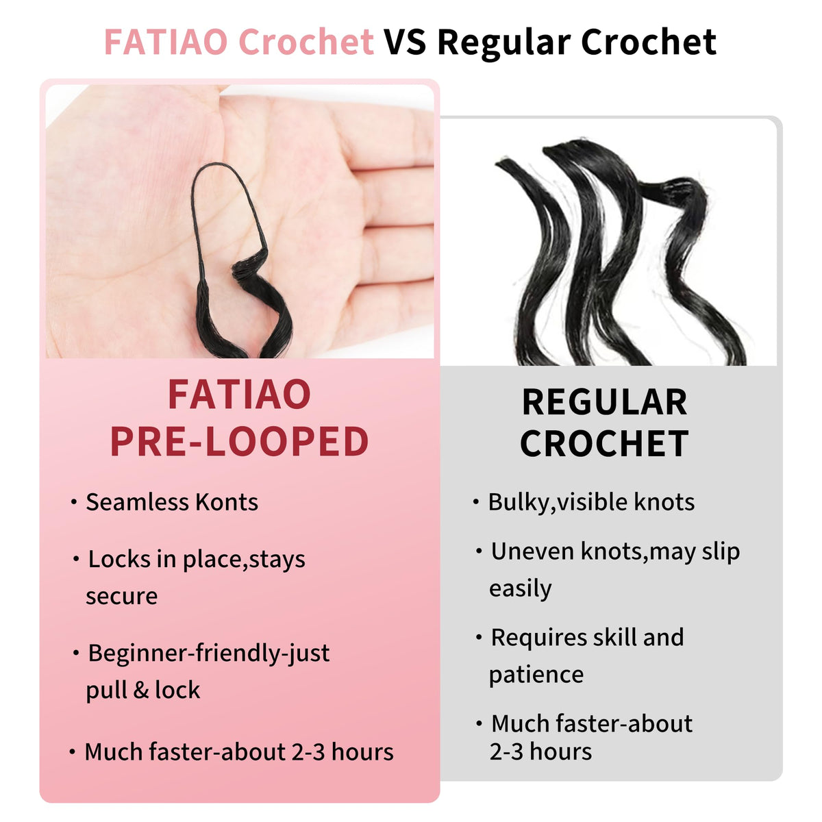 FATIAO Feather Crochet Human Hair styled in braids