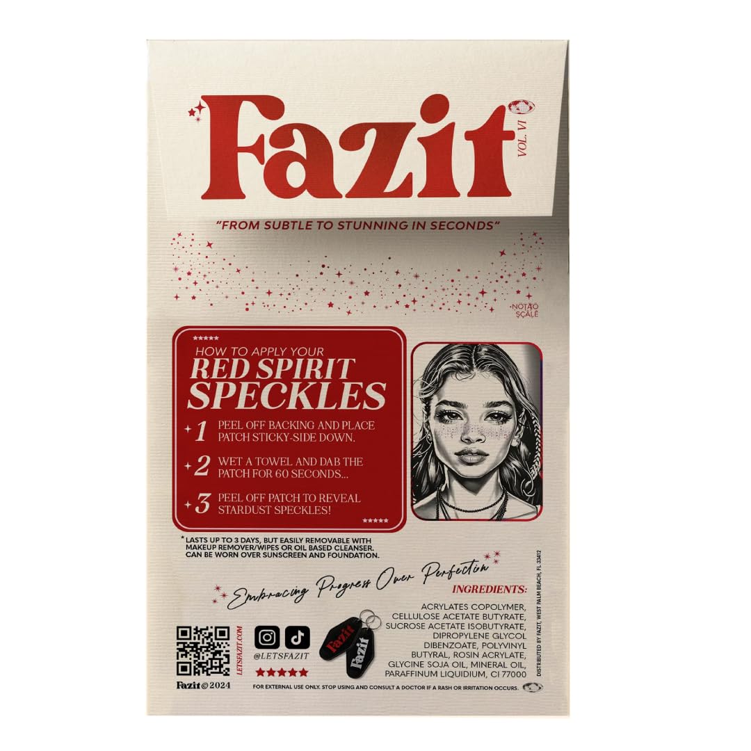 Fazit Glitter Freckle Makeup Patches application process on skin