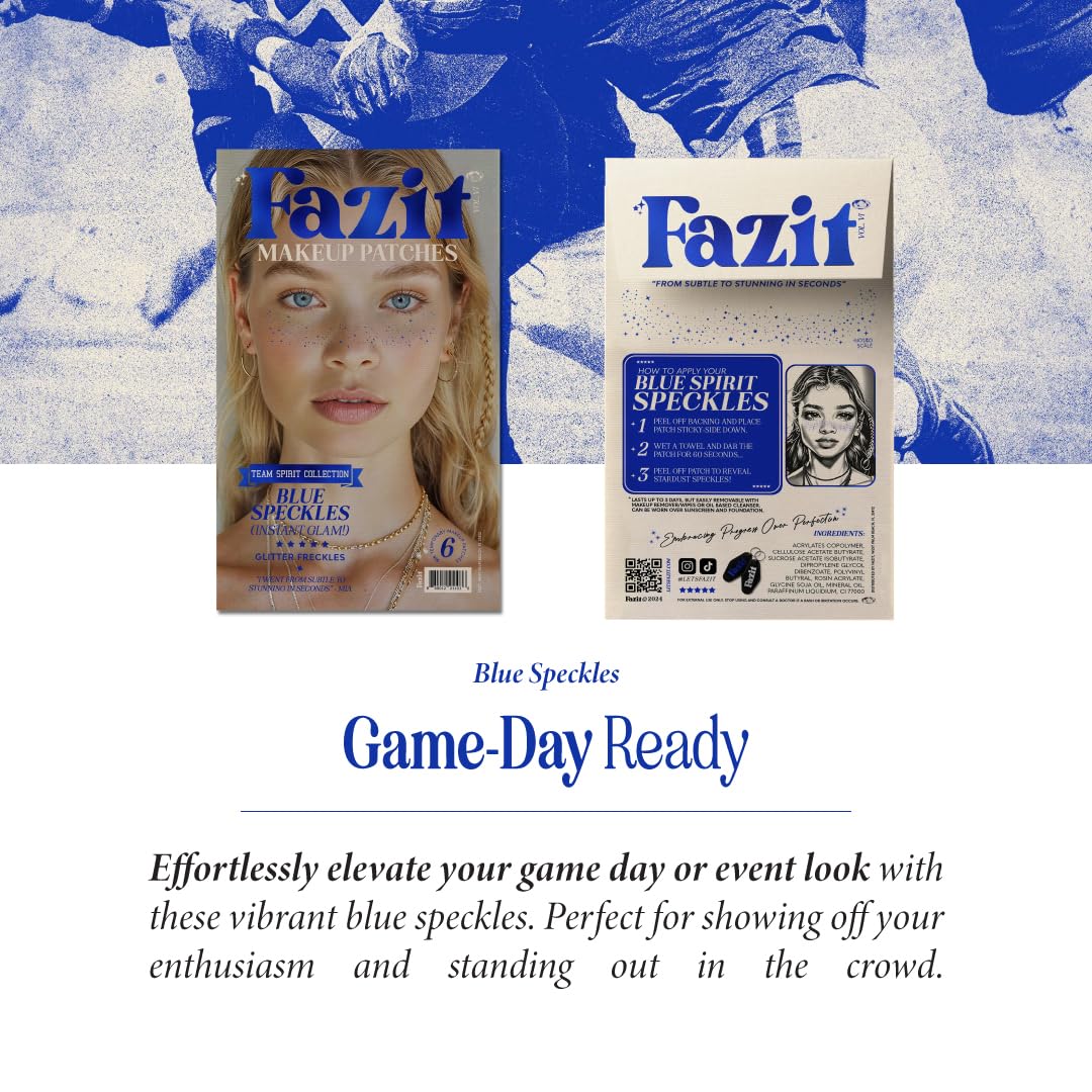 Fazit Glitter Freckle Makeup Patches application process with wet cloth