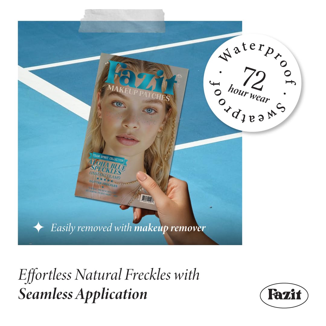 Fazit Glitter Freckle Makeup Patches applied on skin