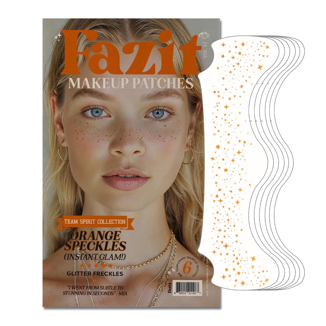 Fazit Glitter Freckle Makeup Patches front view with golden speckles