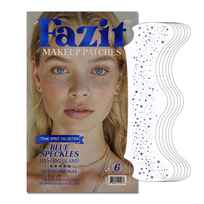 Fazit Glitter Freckle Makeup Patches front view with golden speckles