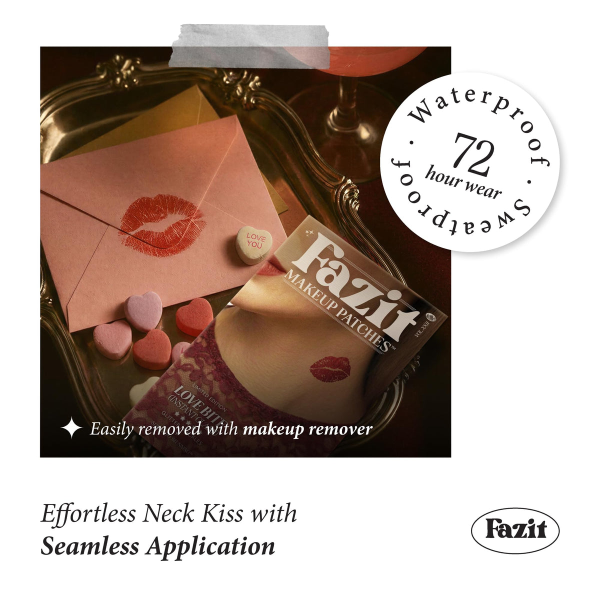 Fazit Love Bite Makeup Patches close-up of glitter speckles