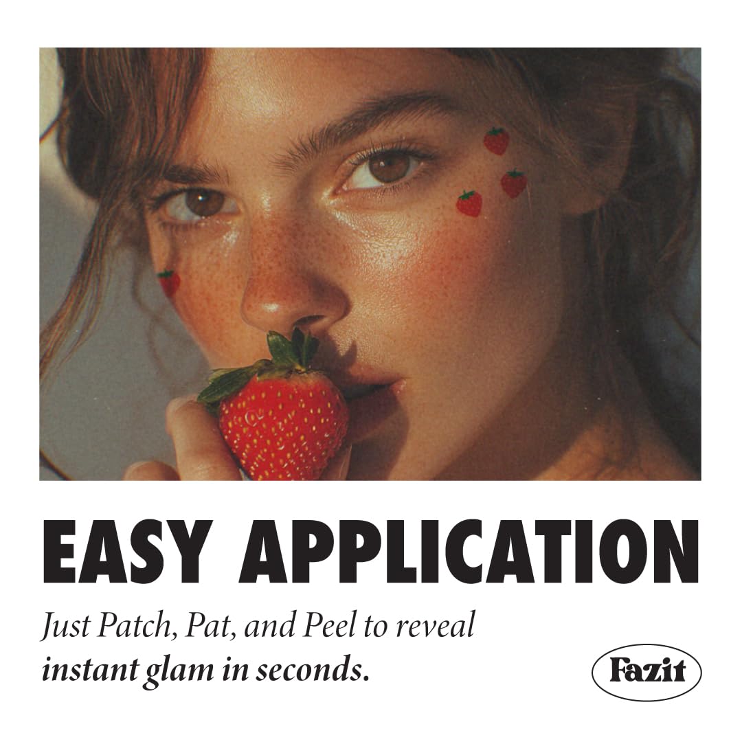 Fazit Makeup Patches Strawberry Speckles on face
