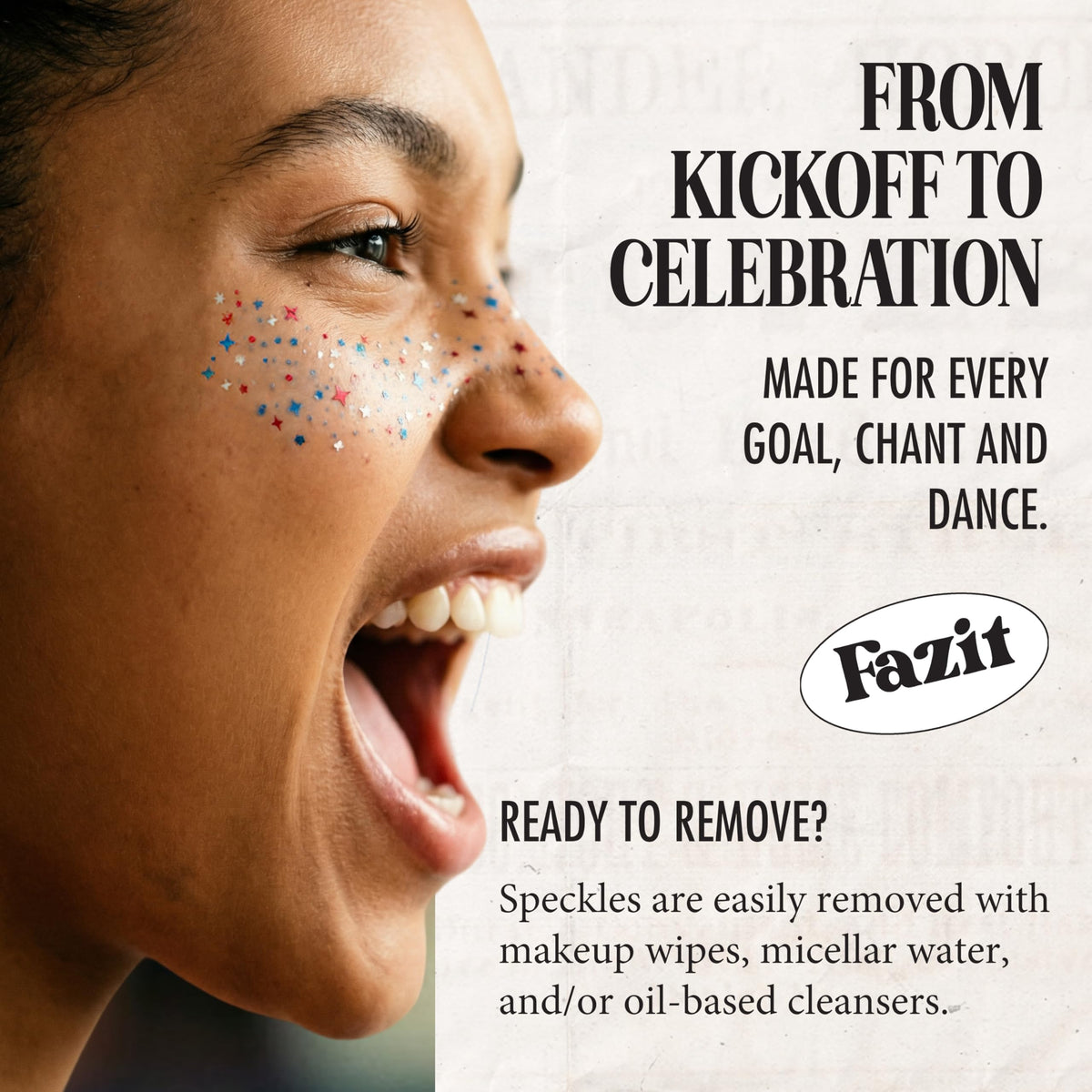 Fazit Speckles Face Stickers close-up of glitter details