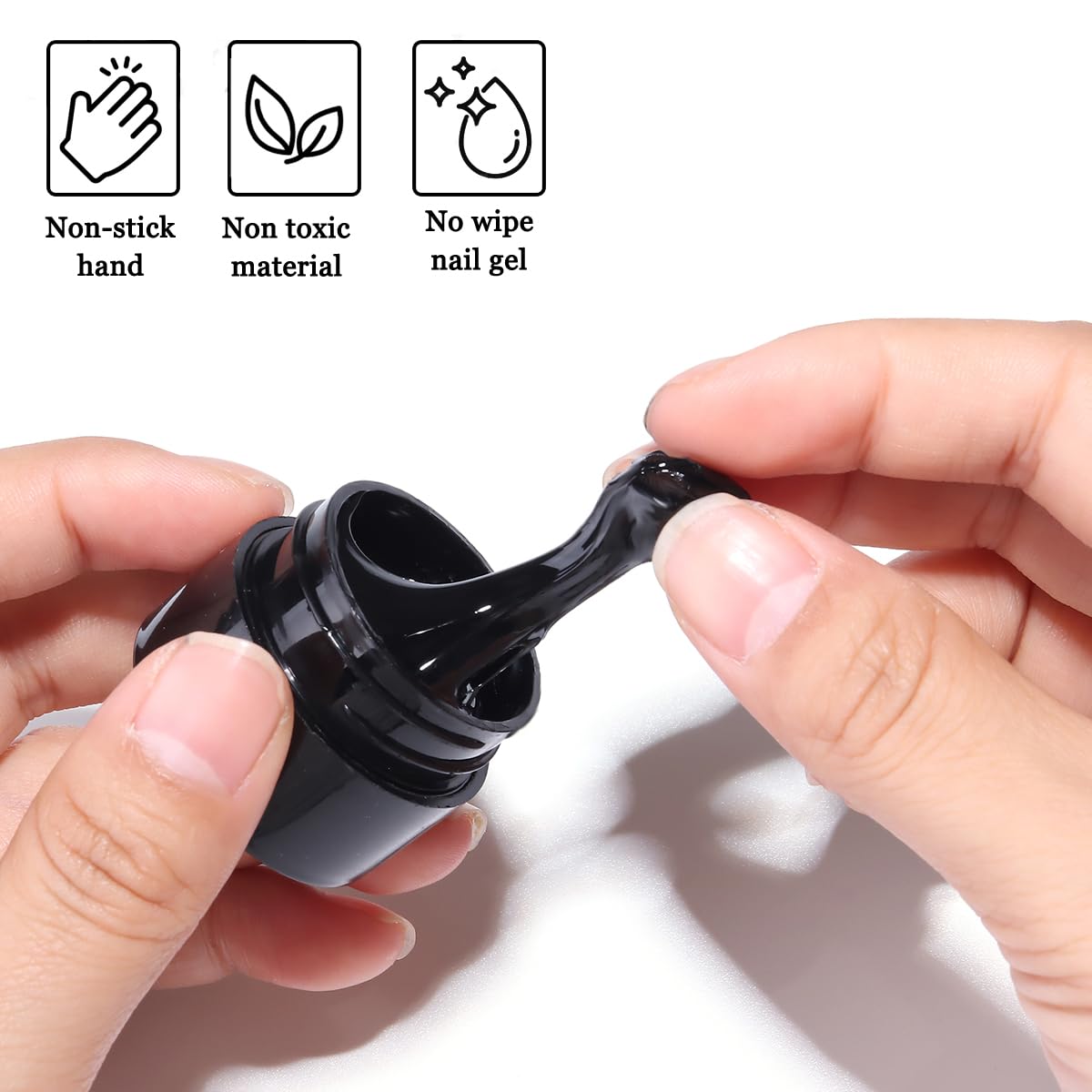Fcozpjk black 3D sculpting gel bottle front view