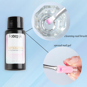 Fcozpjk Poly Gel Nail Kit featuring nail extension process