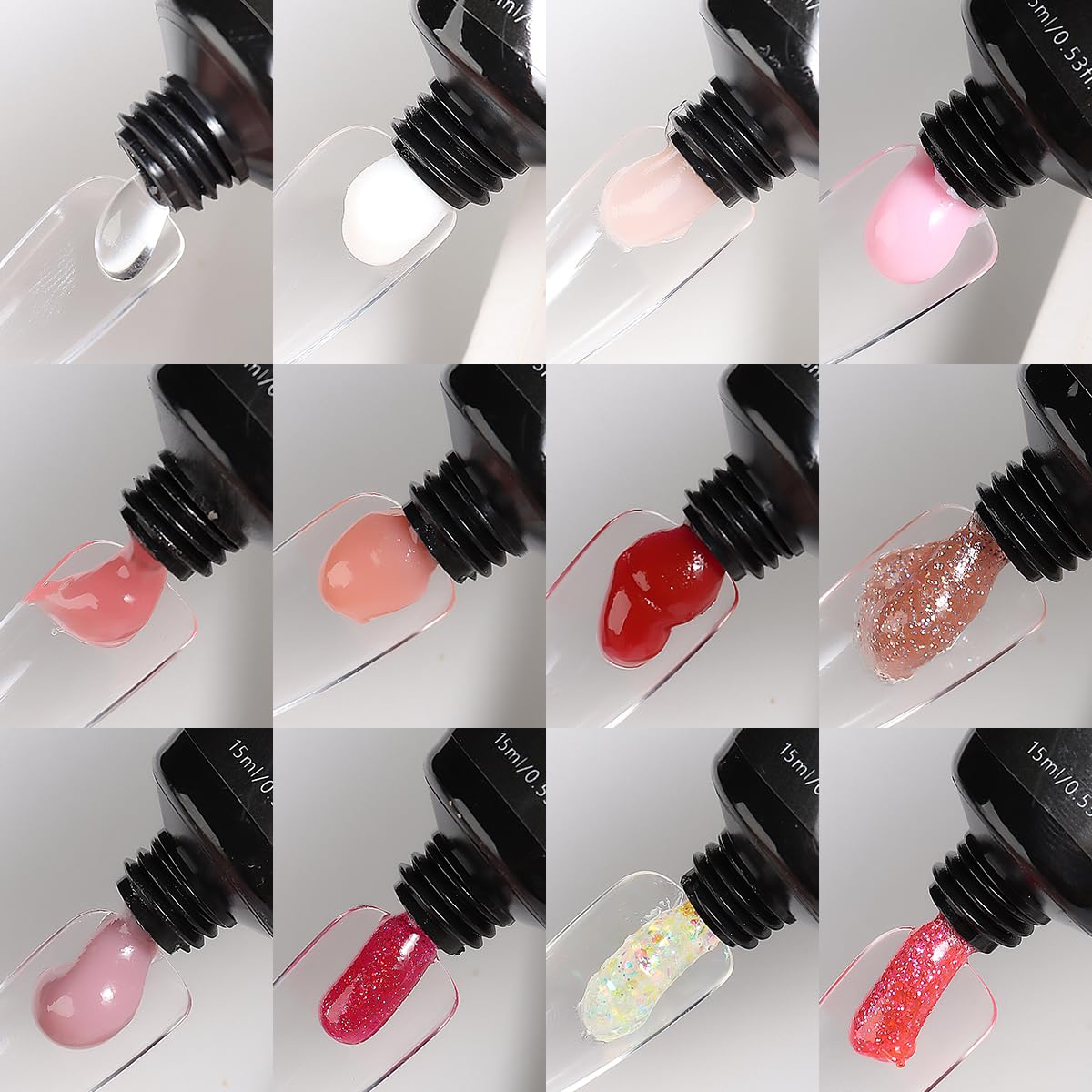 Fcozpjk Poly Nail Gel Kit with glitter colours