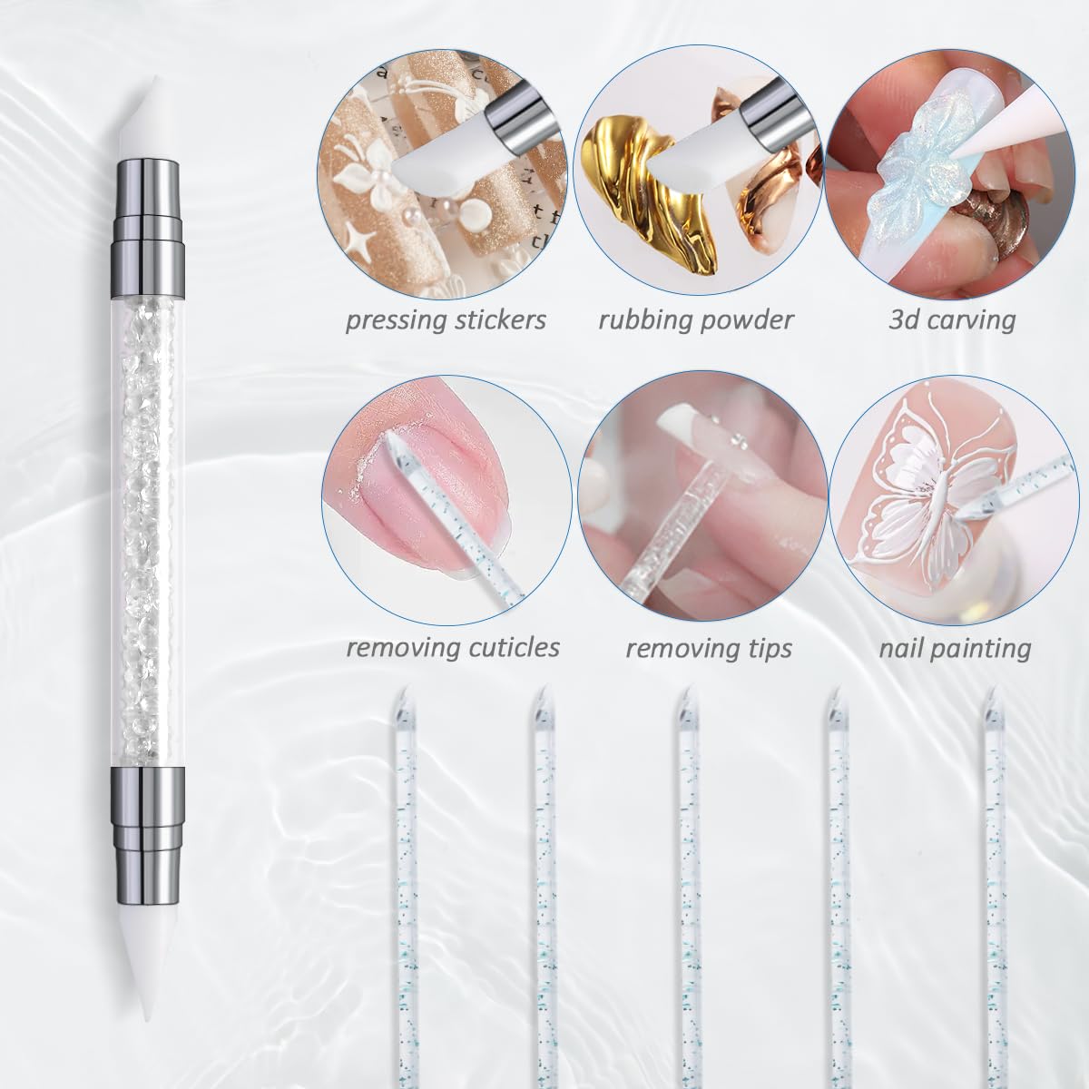 Fcozpjk silicone pen in use for nail sculpting