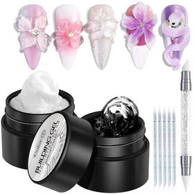 Fcozpjk Solid Builder Gel Kit packaging with clear and white gels