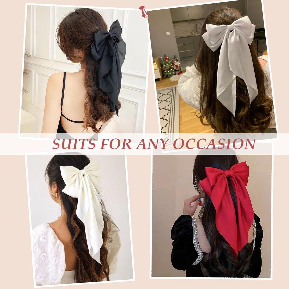 FDBJulyy hair bow clip holding thick hair securely