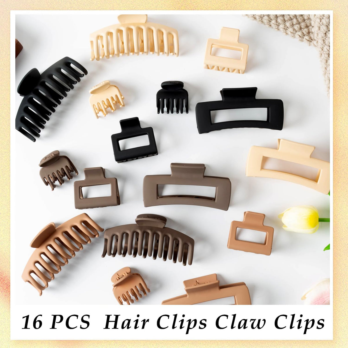FDBJulyy hair clips on a vanity during makeup application