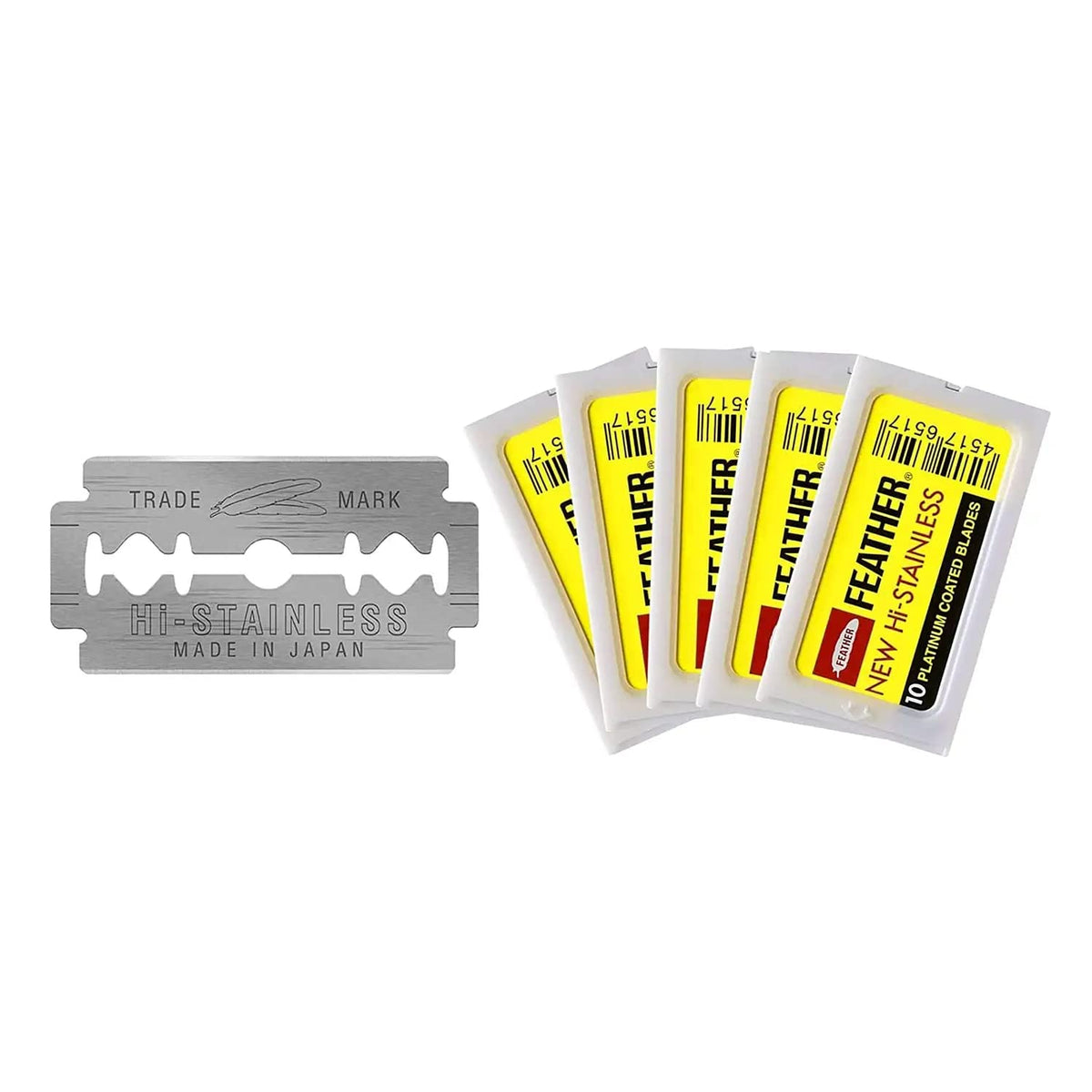 Feather Double Edge Safety Razor Blades 50 Count packaging front view