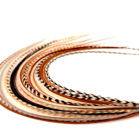Feather Headz 21 Natural Colour Hair Extensions 7”–12” front view