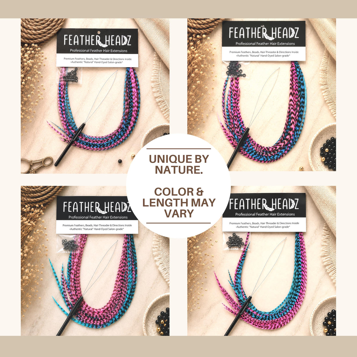 Feather Headz 21 pack of hair extensions in stylish packaging