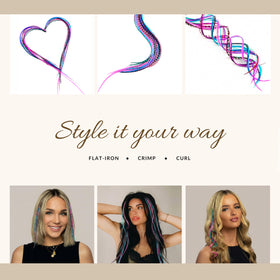 Feather Headz feather extensions styled in hair