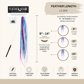 Feather Headz feather extensions with micro-link beads