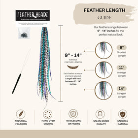 Feather Headz Grizzly Hair Extensions in packaging