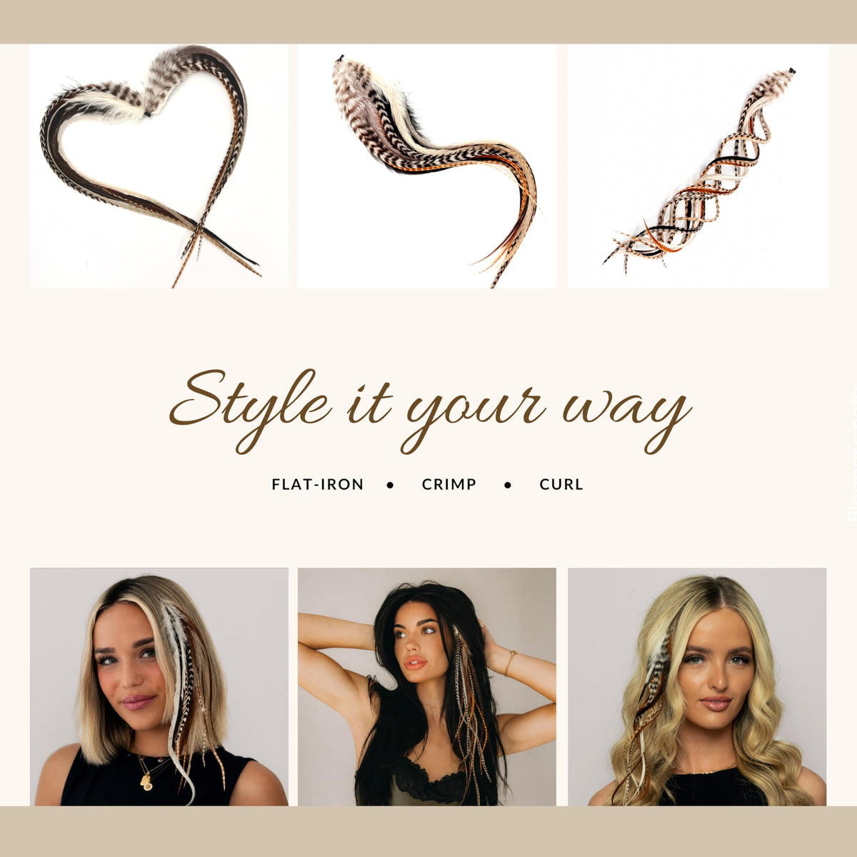 Feather Headz hair extension DIY kit with micro-link beads