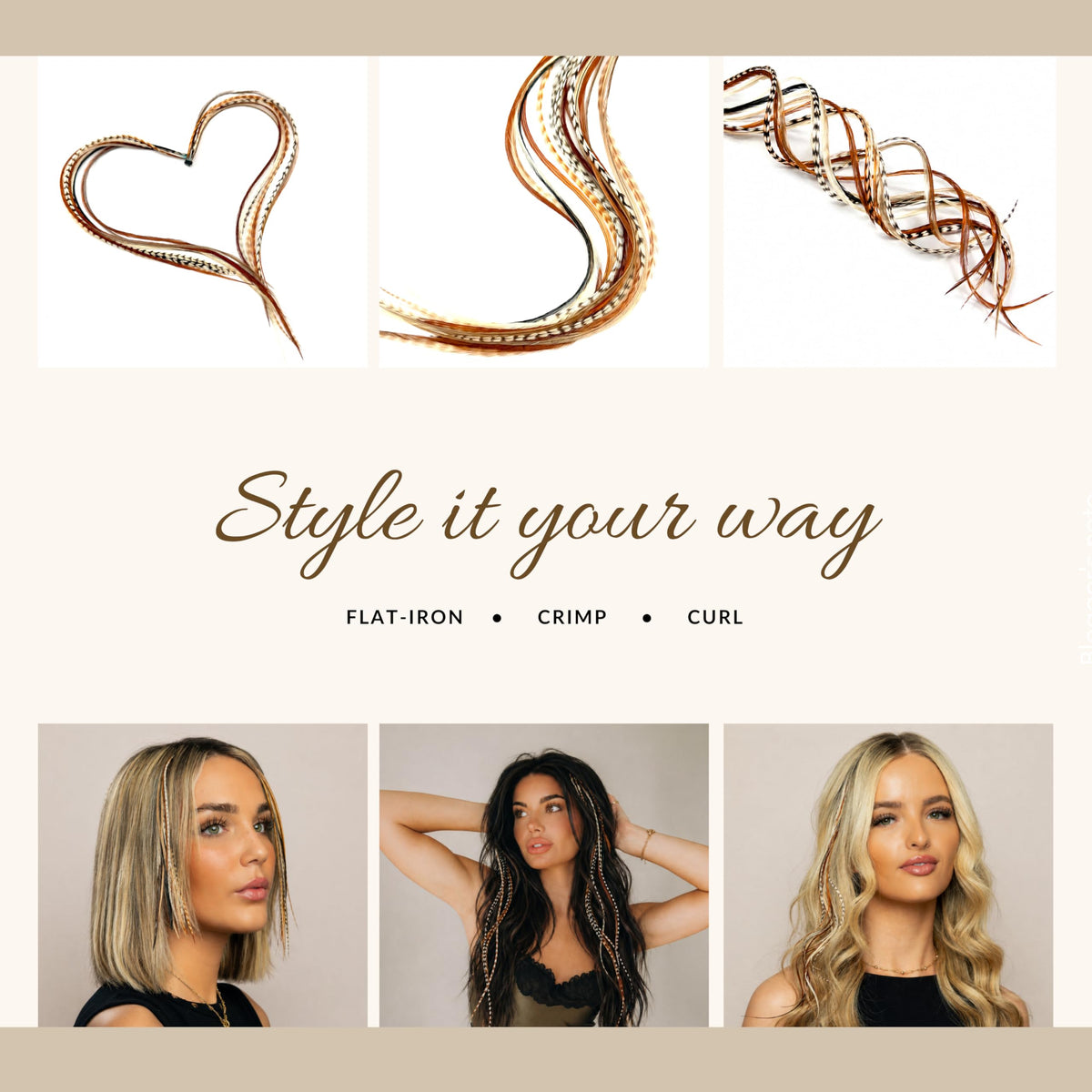 Feather Headz hair extensions with micro-link beads