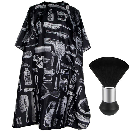 FEBSNOW Barber Cape front view with adjustable neckline