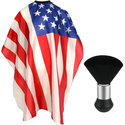 FEBSNOW Hair Cutting Cape front view with adjustable buckle