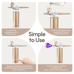 fehrominger Airbrush Kit with adjustable air pressure settings