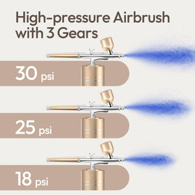 fehrominger Airbrush Kit with paint cups and cleaning brushes