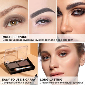 FeiCuiYun Eyebrow Powder Kit in use on model's brows
