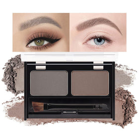 FeiCuiYun Eyebrow Powder Kit Medium Brown and Grey front view