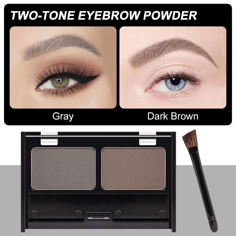FeiCuiYun Eyebrow Powder Kit with included applicator brush