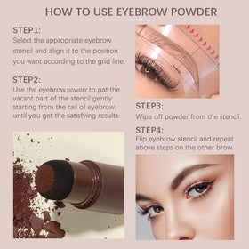 FeiCuiYun Eyebrow Powder Stamp Set components laid out