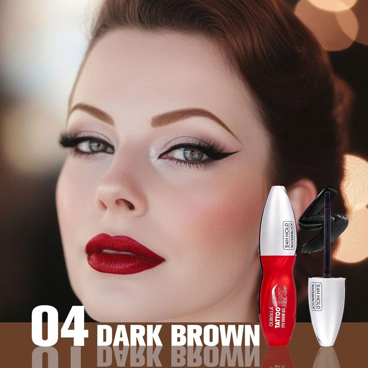 FeiCuiYun Eyebrow Tattoo Gel Dark Brown packaging