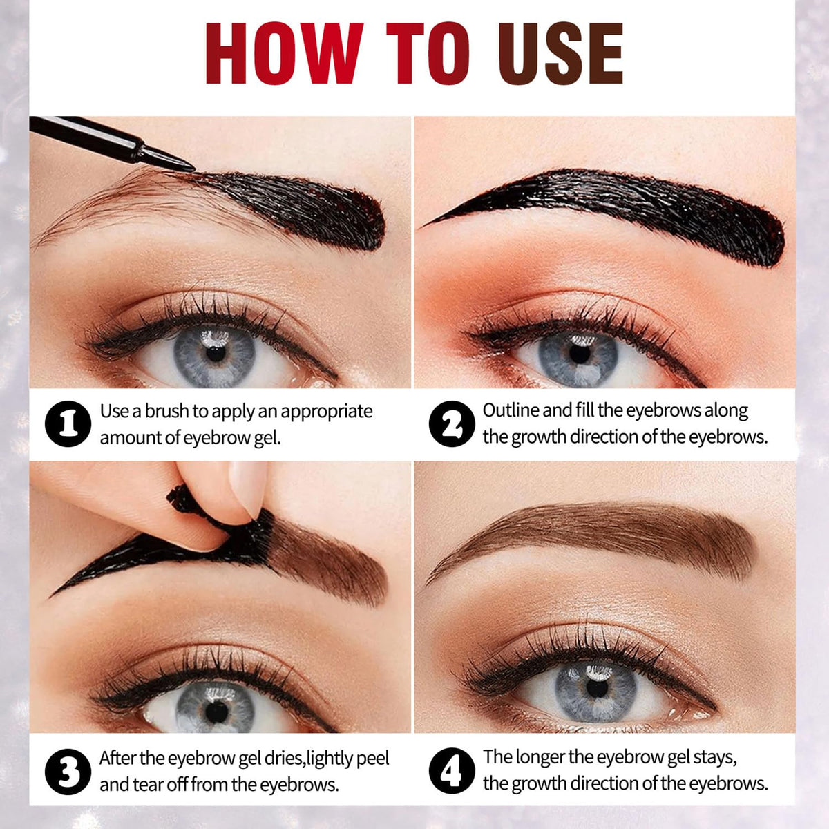 FeiCuiYun Eyebrow Tattoo Gel packaging side view