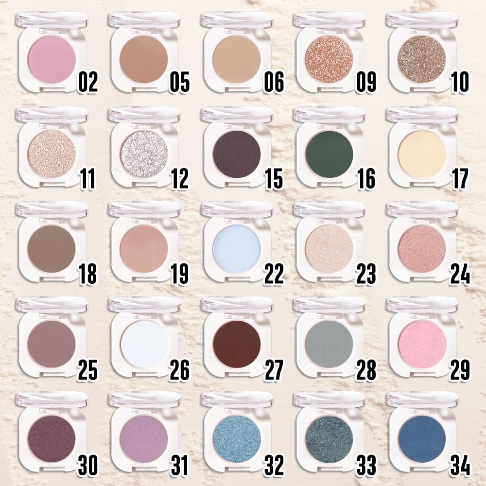 FeiCuiYun Glitter Shimmer Eye Shadow Palette in a compact case